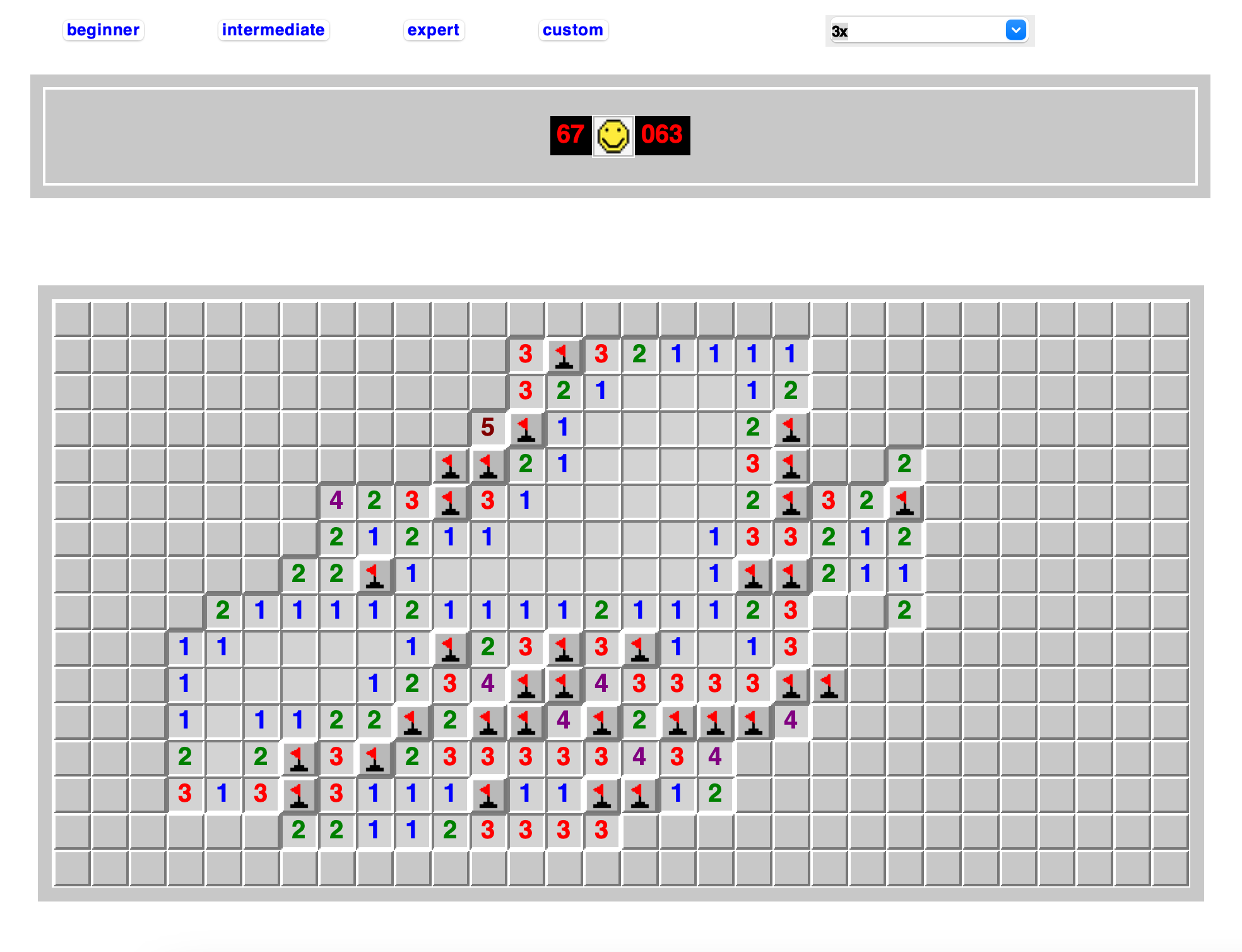 game of minesweeper